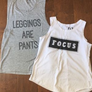 Two workout tanks